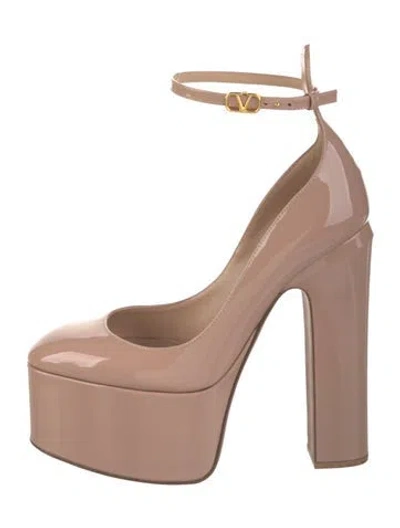 Pre-owned Valentino Garavani Patent Leather Pumps In Neutral
