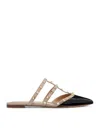 Valentino Garavani Patent Leather Rockstud Mule In Nude
