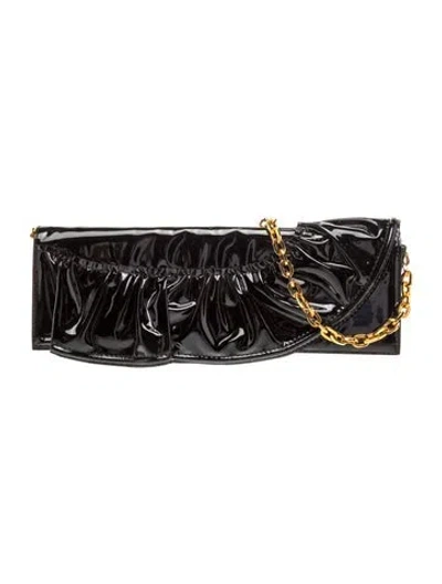 Pre-owned Valentino Garavani Patent Leather Shoulder Bag In Black