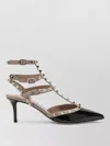 Valentino Rockstud Caged 65 Leather Ankle Strap Pump In Multi