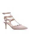 Valentino Patent Rockstud Heels 65 In Nude