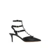 Valentino Garavani Patent Rockstud Pumps With Matching Straps And Studs 65 Mm Woman Black 41.5 In Black
