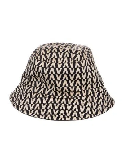 Pre-owned Valentino Garavani Patterened Bucket Hat In Neutrals