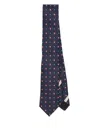 Valentino Pattern-jacquard Tie In Blue