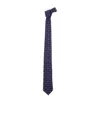 Valentino Pattern-jacquard Tie In Blue