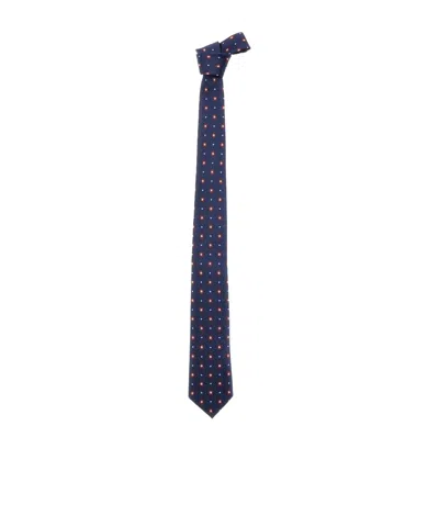 Valentino Garavani Pattern-jacquard Tie In Blue