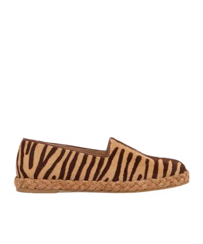 Valentino Garavani Pattern Loafers In Brown