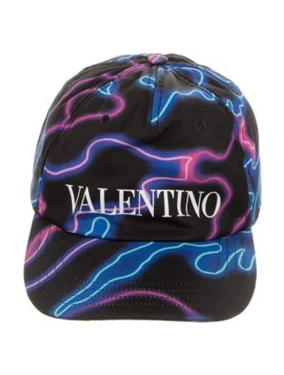 Pre-owned Valentino Garavani Pattern Printed Baseball Hat In Black