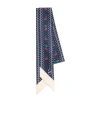 Valentino Cherryfic Silk Bandeau Scarf In Blue