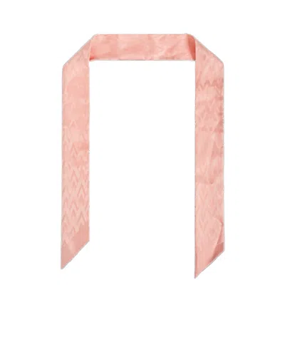 Valentino Pattern Scarf In Pink