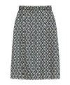 Valentino Toute La V Midi Skirt In Black
