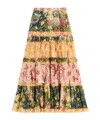 Valentino Multicolor Apres Lhiver Tiered Skirt In Multi