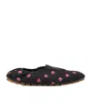 Valentino Patterned Ballet Shoes In Black