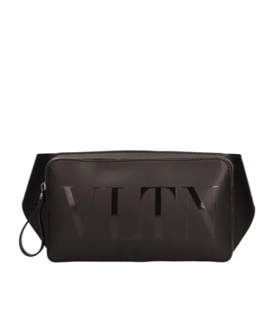 Valentino Garavani Patterned Belt Bag In Black