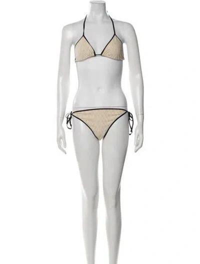 Pre-owned Valentino Patterned Bikini W/ Tags In Pink