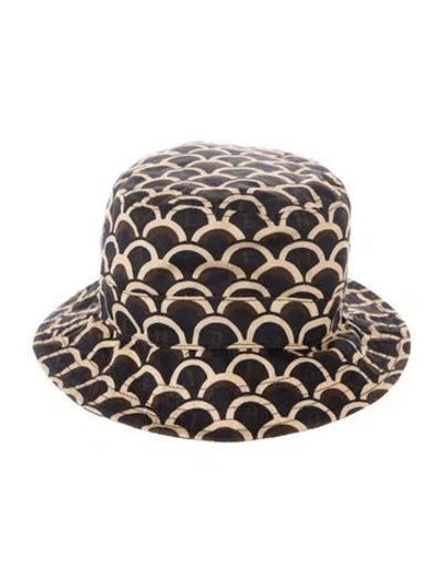 Pre-owned Valentino Garavani Patterned Bucket Hat In Neutrals