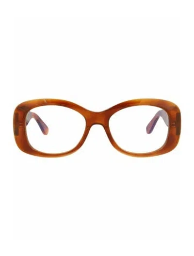 Pre-owned Valentino Garavani Patterned Eyeglasses W/ Tags In Brown