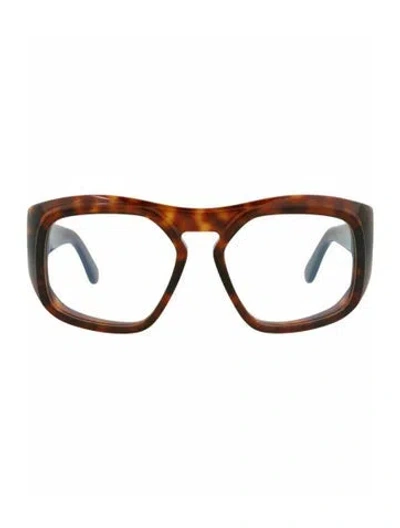 Pre-owned Valentino Garavani Patterned Eyeglasses W/ Tags In Brown