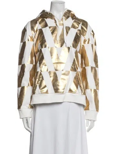 Pre-owned Valentino Patterned Jacket In Gold
