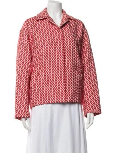 Pre-owned Valentino Patterned Jacket In Red