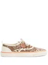 Valentino Patterned-jacquard Sneakers In Brown