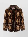 Valentino Mens Ruggine Spread-collar Patch-pocket Regular-fit Wool Jacket