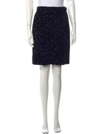 Pre-owned Valentino Patterned Mini Skirt In Black