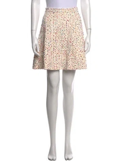 Pre-owned Valentino Patterned Mini Skirt In Brown