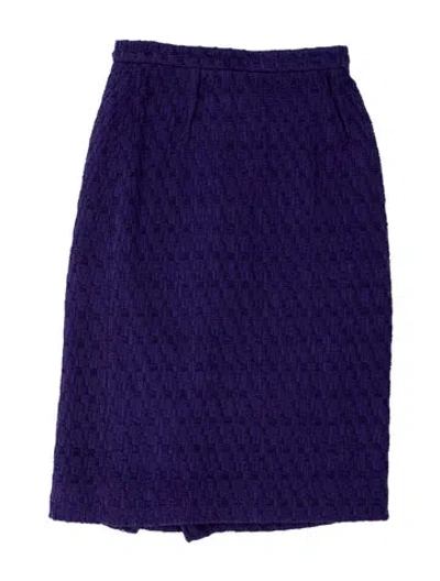 Pre-owned Valentino Patterned Mini Skirt In Purple