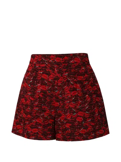 Valentino Patterned Mini Skirt In Yellow