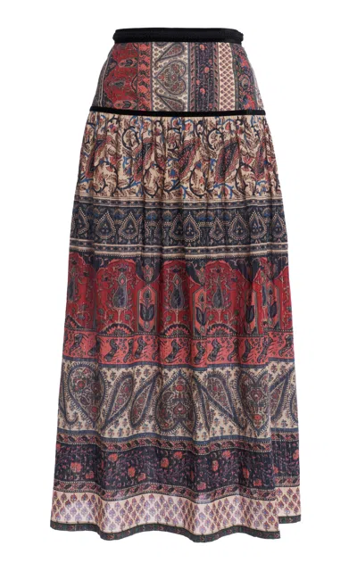 Valentino Voyage Imaginaire Midi Skirt In Multicolour
