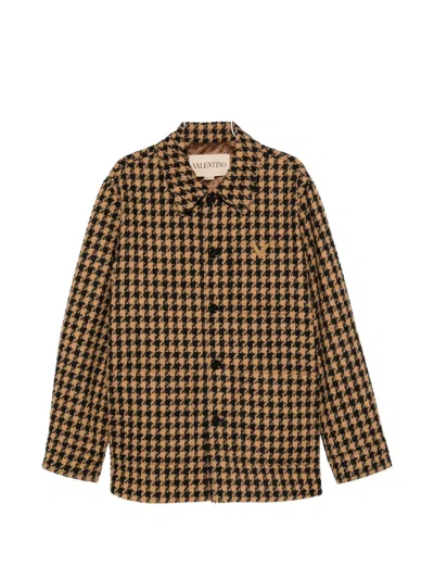 Valentino Patterned Pocket Coat In Multi