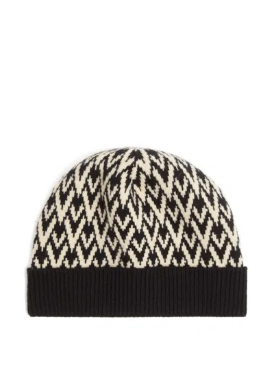 Valentino Garavani Gerippte Beanie In White