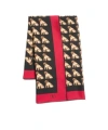 Valentino Petit Charles Scarf In Black/beige/red