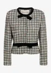 Valentino Garavani Multicolored Patterned Wool-blend Jacket In Multi