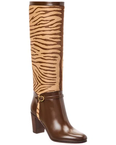Valentino Garavani Valentino Pattie 75 Haircalf & Leather Knee-high Boot