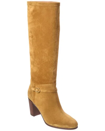 Valentino Garavani Valentino Pattie 75 Suede Knee-high Boot In Brown