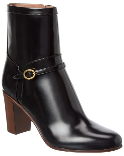 Valentino Garavani Valentino Rockstud 75 Leather Boot In Animal Print