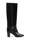 Valentino 75mm Pattie Leather Boots In Schwarz