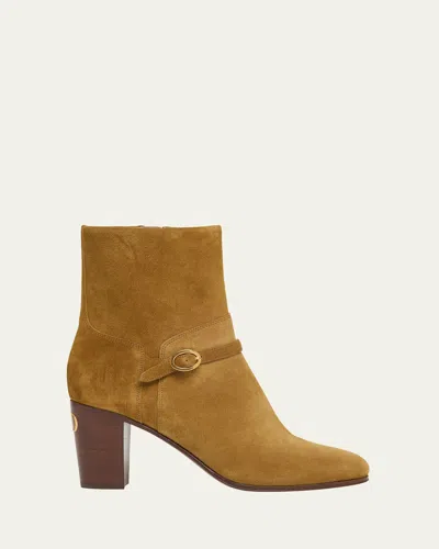 Valentino Garavani Pattie Suede Buckle Ankle Boots
