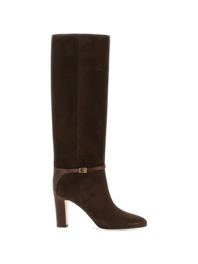 Valentino Garavani Pattie Vlogo Signature Boots In Brown