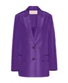 Valentino Peak-lapel Single-breasted Jacket In Purple