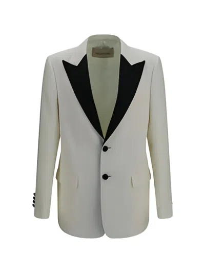 Valentino Peak-lapels Long-sleeve Evening Jacket In Neutral