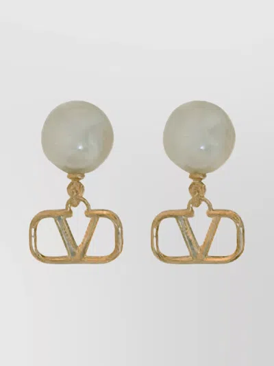 Valentino Garavani Pearl And Gold-tone Earrings