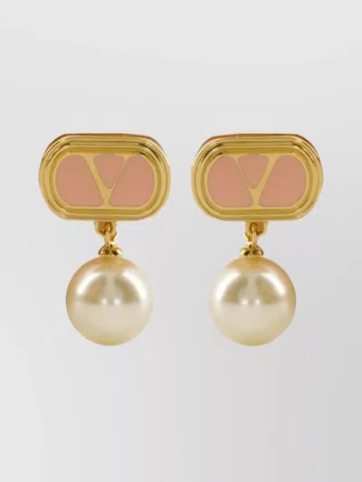 Valentino Garavani Pearl Embellished Gold-tone Earrings Collection