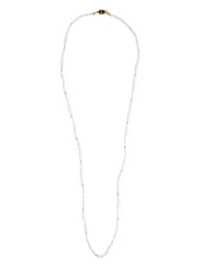 Valentino Garavani Pearl Necklace In Metallic