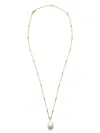 Valentino Pearl-pendant Necklace In Gold