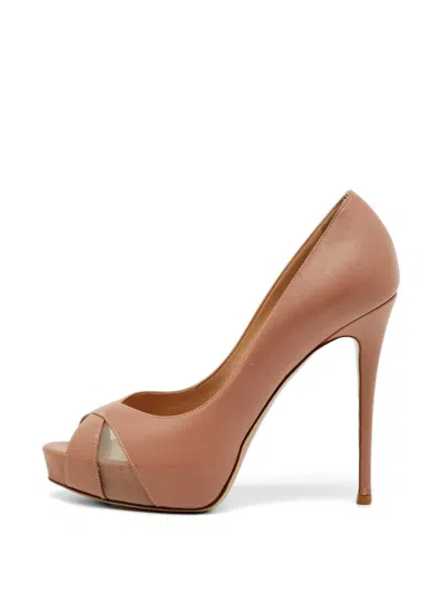 Pre-owned Valentino Garavani Peep-toe Platform Pumps In Pink