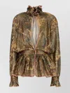 Valentino Patterned Lurex Blouse