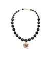 Valentino Coeur Royal Necklace In Black